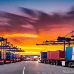 국제물류사와 관세사의 차이점 - **Prompt for an International Logistics Company:**
"A dynamic, wide-angle shot of a global logis...